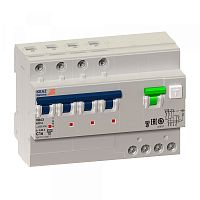 Выключатель автоматический дифференциальный OptiDin VD63-44C40-A-УХЛ4 4п 40А C 300мА тип A | код. 103493 | КЭАЗ 